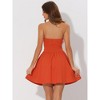 INSPIRE CHIC Women's Strapless Sweetheart Neck Off Shoulder Sleeveless Fit And Flare Mini Party Dress - 4 of 4