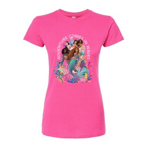 Women's - Disney - Adventure Comes In Waves Fitted Graphic T-Shirt - 1 of 3
