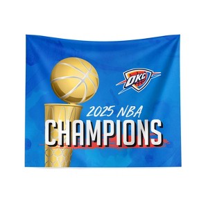 NBA Oklahoma City Thunder 2025 Champs Banner Up Printed Wall Hanging - 1 of 4