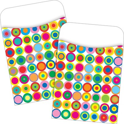 Barker Creek Disco Dots Peel & Stick Library Pockets 60/Set BC3829