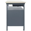 vidaXL Workbench Black 47.2"x23.6"x33.5" Steel - 3 of 4