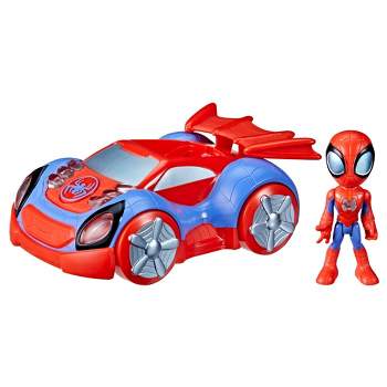 Marvel Spidey and His Amazing Friends Web-Spinners Miles with Drill Spinner  Toy Car 