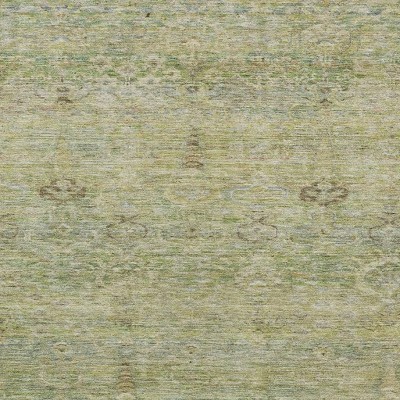 HomeRoots 9' X 12' Green And Gold Oriental Washable Indoor Outdoor Area Rug