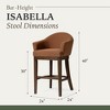 Maven Lane Isabella Fabric High Back Bar Height Bar Stool - 4 of 4