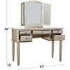 GlasFlength Bedroom Vanity Tables Set with Mirror and Lights, Hairdryer holder, Drawer and Storage Cabinet, for Bedroom, Silver, 43"*19"*54" - 3 of 4