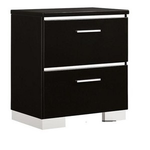 NicBex Nightstand with 2 Drawers,Modern Side Table with Chrome Handles,Bedside Table for Bedroom,Living Room - 1 of 4