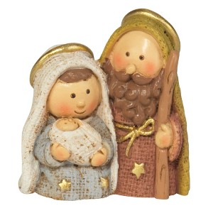 Dicksons Burlap Brown Holy Family 1.25 inch Resin Table Top Figurine - 1 of 1