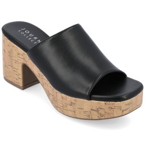 Journee Collection Womens Astter Slip On Platform Open Toe Sandals - 1 of 4