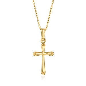 Ross-Simons Child's 14kt Yellow Gold Cross Necklace - 1 of 4