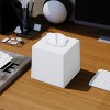 Creative Scent 2 Pack Square Tissue Box Cover Cube Tissue Holder - Decorative Facial Tissue Box Holder for Living Room, Office Desk - Vanity Countertop - 2 of 4
