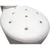 Best Master Furniture,High Heel Faux Leather Crystal Studs Shoe Chair - 3 of 4