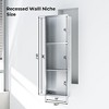 Shower Niche 12X36 Inch, Stainless Steel, Storage for Shower Wall, No Tile Needed Recessed Design, Rectangle Recessed, Shower Installation Kits - 2 of 4