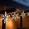 Northlight 100 Clear Twinkling Snowflake Icicle Christmas Lights - 8.6 ft White Wire - 2 of 4