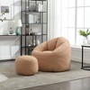 CAVINAS Bean Bag Chair Floor Chair with Upholstered Footrest Comfy Chair with Memory Foam for Living Room, Bedroom - 2 of 4