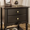 Famapy Vintage European Style Nightstand with 2 Drawers & Floral Carvings – Elegant Bedroom Storage End Table with Bottom Shelf - 4 of 4