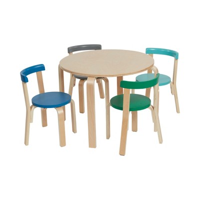 Ecr4kids Bentwood Round Table And Curved Back Chair Set Kids Furniture   GUEST 8c0fdbcb F61f 49a3 82e6 7b302efce733