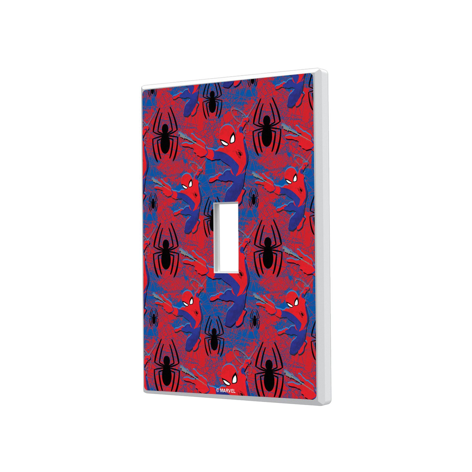 Marvel Spider-Man Pattern Hidden-Screw Light Switch Plate for Single Toggle
