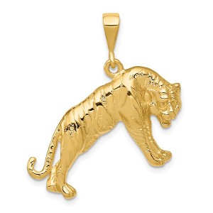 Black Bow Jewelry 14k Yellow Gold Polished Tiger Pendant - 1 of 4