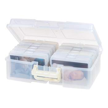 IRIS USA 4" x 6" Photo Craft Keeper Storage Boxes with 12 cases, Handle, Organizers and Storage Cases