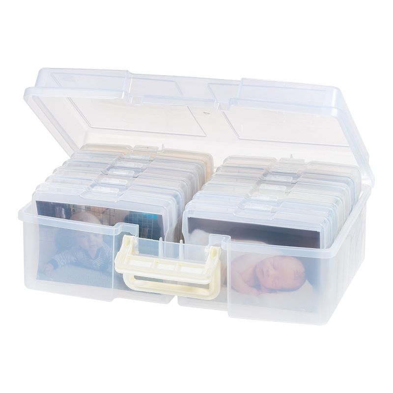 IRIS USA 4" x 6" Photo Craft Keeper Storage Boxes with 12 cases, Handle, Organizers and Storage Cases, 1 of 10