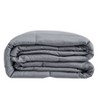 48" x 72" 100% Cotton 20lbs Weighted Blanket Silver Gray - Pur Serenity - image 3 of 4