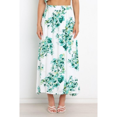 Petal And Pup Women's Laura Skirt - White Floral Xl : Target
