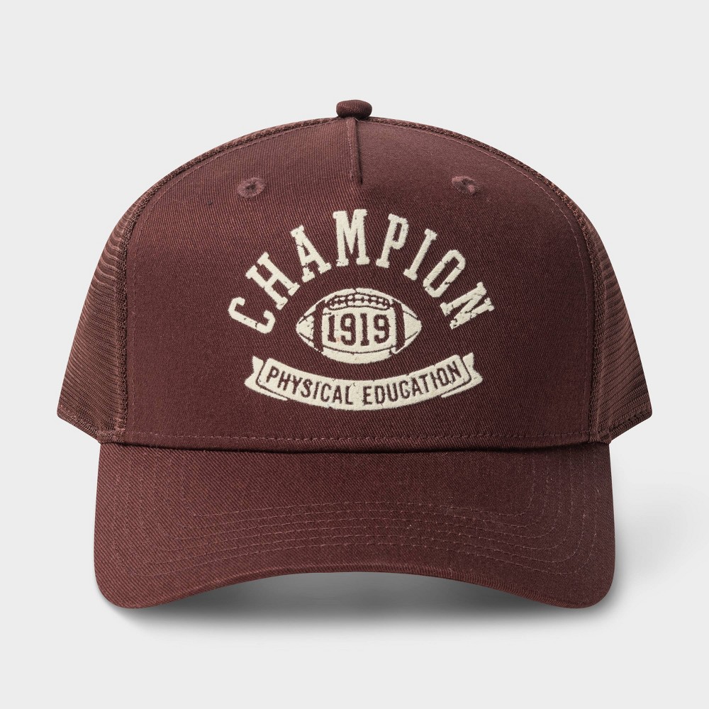Champion Adult Phys Ed Twill Trucker Hat - Maroon
