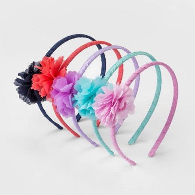 Toddler Girls' 5pk Chiffon Flower Headband Set - Cat & Jack™
