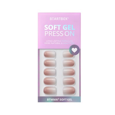 BTArtbox Press-On Nails-Vanilla Cream-S Square -30ct