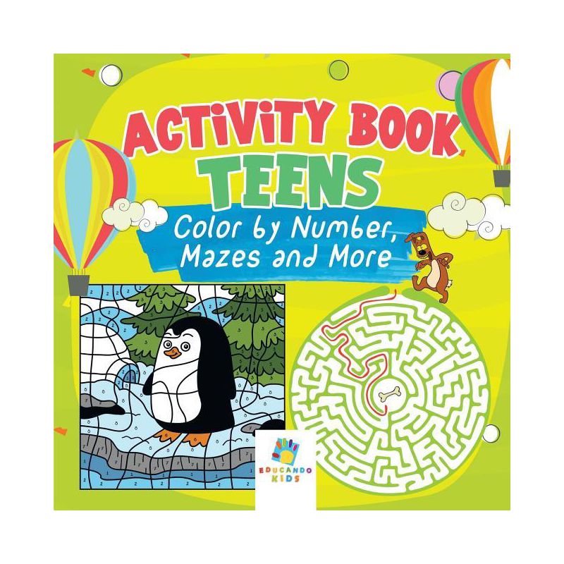 Activity Book Teens Color by Number, Mazes and More - by  Educando Kids (Paperback), 1 of 2