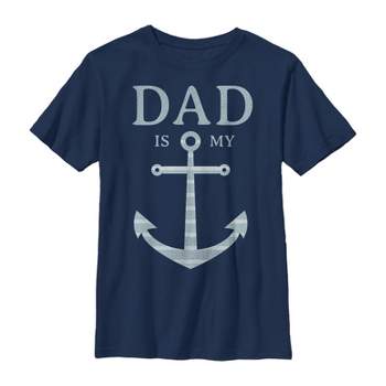 Boy's Lost Gods Father's Day Dad is My Anchor T-Shirt