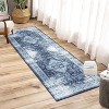 Acekool Washable Vintage Runner Rug, Stain-Resistant, Low Pile, Rubber Backing, Floral Oriental Carpet for Kitchen, Hallway, Bedroom - 2 of 4