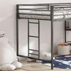 NicBex Junior Twin Loft Bed with Cinnamon wood shelf for kids,Multifunctional Loft Bed Platform with Ladder&Guardrails,350lbs Max,Black - 4 of 4