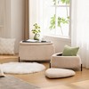 NicBex Set of 2 Upholstered Storage Ottoman,Faux Fur Foot Stool with Metal Legs,Coffee Side Table with Reversible Lid for Living Room,Bedroom - 2 of 4