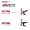 Honeywell Ceiling Fans Eamon Modern 52 Inch Ceiling Fan with LED Light and Remote Control, Indoor Fan, 3 Contemporary Blades, Brushed Nickel - 3 of 4
