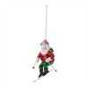 Glass Skiing Santa Oranment (Set of 6) - 2 of 4