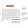 12 Drawer Dressers, Chests of Drawers, 61'' Wood Storage Drawer Dresser with Power Outlet - 4 of 4