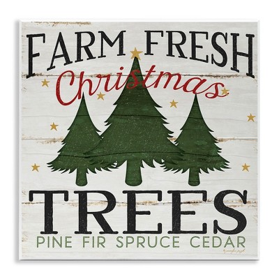 Stupell Industries Farm Fresh Christmas Trees, 12" x 12"