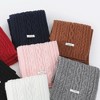 Anna-Kaci Women’s Cable Knit Scarf with Soft Textured Wool-Blend Yarn and Classic Ribbed Edges - 2 of 2
