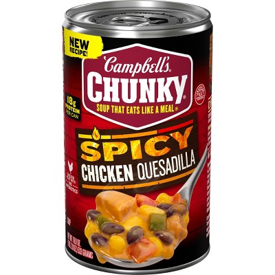 Campbell's Chunky Spicy Chicken Quesadilla Soup - 18.8oz : Target