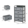 Sapphtopaz Drawer Dresser for Bedroom Horizontal Tower Cabinet Organizer Unit Chest of Drawers Easy Pull Fabric Bins with Metal Frame for Hallway - 4 of 4