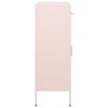 vidaXL Industrial Storage Cabinet - Robust Steel Construction, Pink, 2-Door, 2-Drawer, 40" Height - 3 of 4