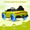 12V Kids Ride On Car Licensed Aston Martin Electric Sports Car Toy for Toddles Battery Powered Car with Remote Control, Horn, Soft Start - 3 of 4