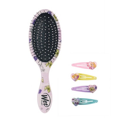 Wet Brush Rapunzel Original Detangler & Hair Snap Clip Set - 4pc