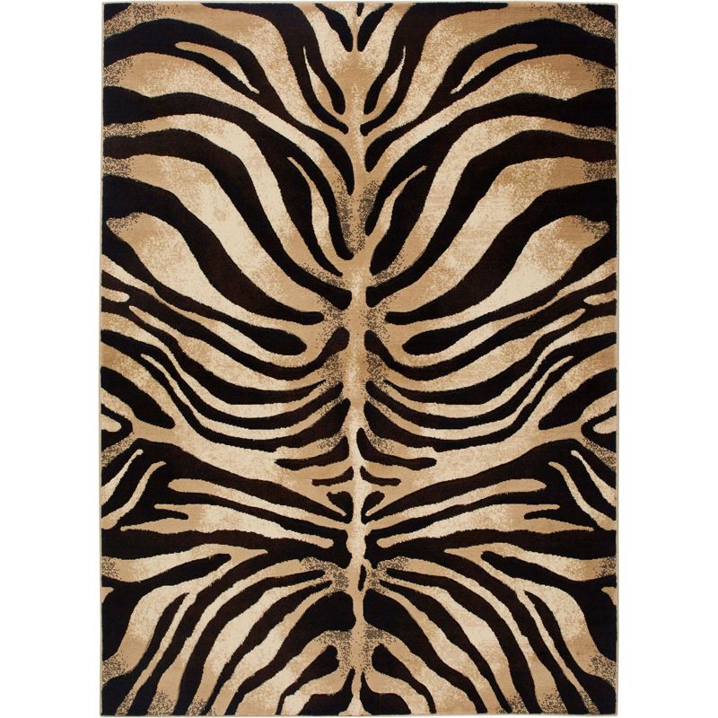 Home Dynamix Fawn Contemporary Animal Print Area Rug, Dark Brown/Beige, 18.9"x31.5", 1 of 3