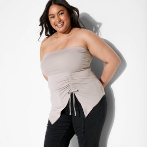 Women's Asymmetrical Slim Fit Tube Top - Wild Fable™ - 1 of 4
