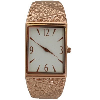 OLIVIA PRATT TEXTURED METALLIC BANGLE WATCH