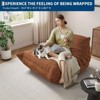 COZONY Oversized Bean Bag Couch w/ Ottoman, Togo-Style Loveseat Chair, High-Density Foam - 3 of 4