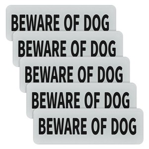 Unique Bargains Indoor Outdoor Yard Home Acrylic Self-adhesive Durable Beware of Dog Sign 3x9 Inch - 1 of 4