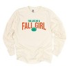 The Life Of A Fall Girl Puff/Glitter - Womens Garment Dyed Long Sleeve - 2 of 3